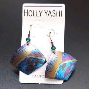 Holly Yashi Earrings Niobium Dangle Drop Dolophin‎ Whale Porpus